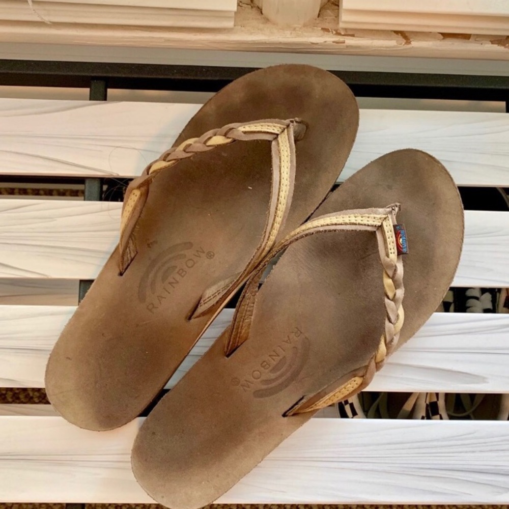Rainbow Flip Flops